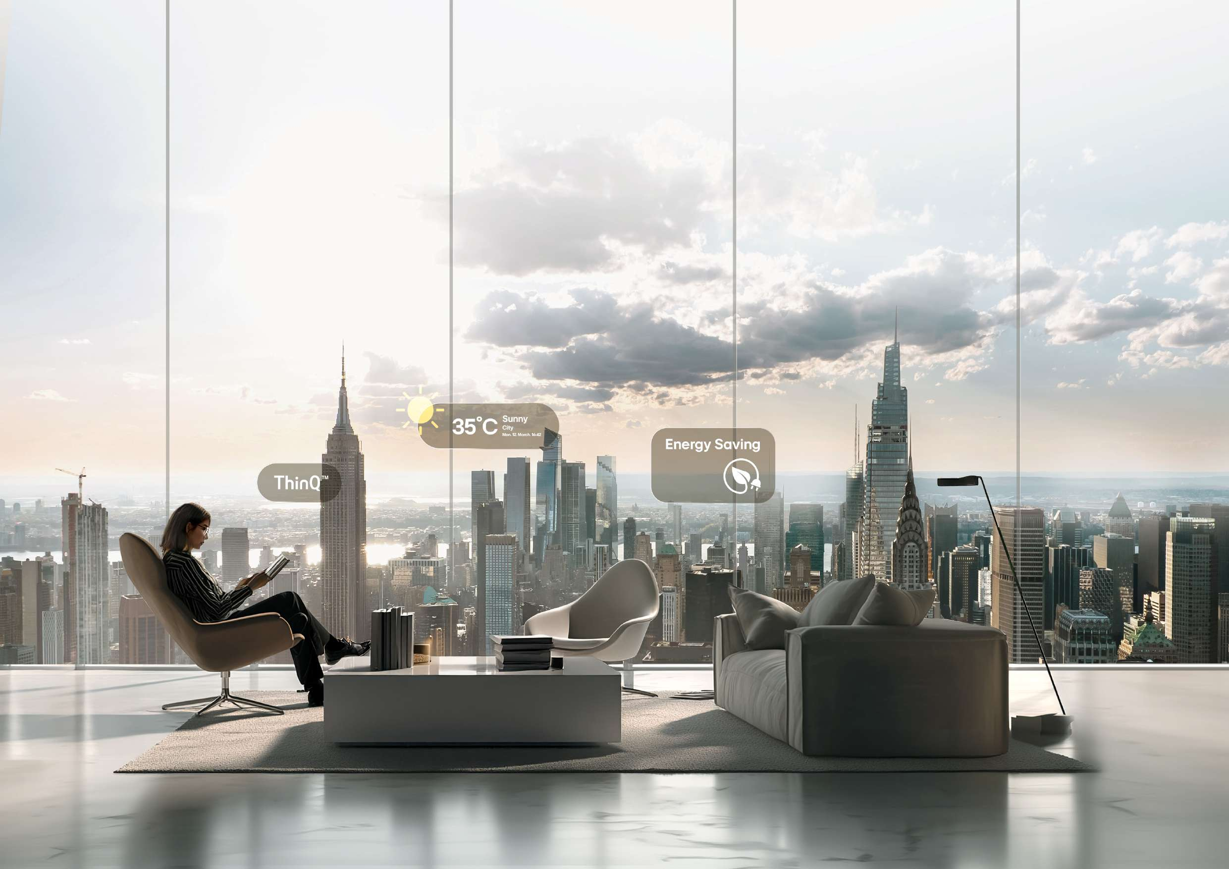 LG commercial air conditioning system in a modern building